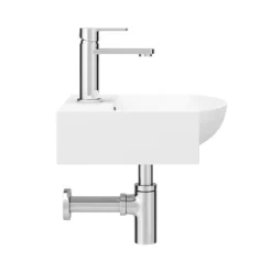 Arezzo 350 X 350 Modern Wall Mounted / Counter Top 1TH Basin -Shower Essence az814b d2