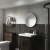 Arezzo Matt Black 600mm Round LED Illuminated Bathroom Mirror With Infrared Sensor & Anti-Fog 1 Arezzo Matt Black 600mm Round LED Illuminated Bathroom Mirror With Infrared Sensor & Anti-Fog -Shower Essence az8900mb d2
