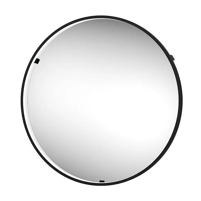 Arezzo Matt Black 600mm Round LED Illuminated Bathroom Mirror With Infrared Sensor & Anti-Fog 4 Arezzo Matt Black 600mm Round LED Illuminated Bathroom Mirror With Infrared Sensor & Anti-Fog - Image 2