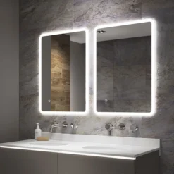 Arezzo 700 X 500mm Ultra Slim LED Illuminated Bathroom Mirror With Anti-Fog -Shower Essence az9703mb d1 2
