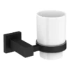Arezzo Matt Black Tumbler Holder & Cup -Shower Essence azb32d1