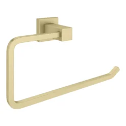 Arezzo Square Towel Ring Brushed Brass -Shower Essence azbb30 d2