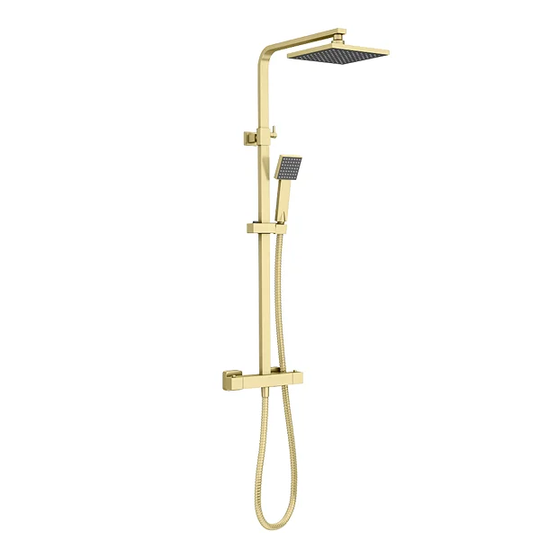 Arezzo Square Thermostatic Shower - Brushed Brass 5 Arezzo Square Thermostatic Shower - Brushed Brass - Image 3
