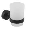 Arezzo Round Matt Black 4-Piece Bathroom Accessory Pack -Shower Essence azbrdacd4
