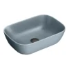 Arezzo 465 X 325mm Matt Grey Curved Rectangular Counter Top Basin -Shower Essence azg465d1