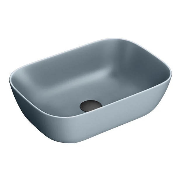 Arezzo 465 X 325mm Matt Grey Curved Rectangular Counter Top Basin 3 Arezzo 465 X 325mm Matt Grey Curved Rectangular Counter Top Basin