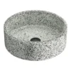Arezzo Speckled Stone Effect Round Counter Top Basin - 410mm Diameter 2 Arezzo Speckled Stone Effect Round Counter Top Basin - 410mm Diameter -Shower Essence azj2021 d2