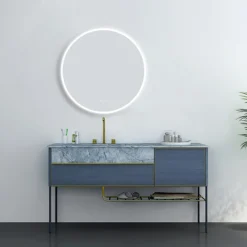 Arezzo 700mm Round Colour Changing LED Illuminated Bathroom Mirror With Bluetooth + Anti-Fog -Shower Essence azmir028 d3