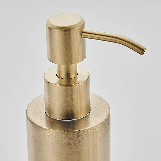Arezzo Freestanding Round Soap Dispenser Brushed Brass 3 Arezzo Freestanding Round Soap Dispenser Brushed Brass