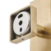 Arezzo Brushed Brass Square Wall Mounted Soap Dispenser -Shower Essence azsq2bbw d7