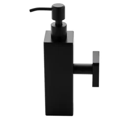Arezzo Matt Black Square Wall Mounted Soap Dispenser -Shower Essence azsq2mbwd1