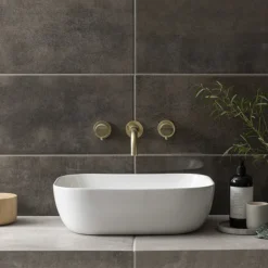 Arezzo 465 X 325mm Gloss White Curved Rectangular Counter Top Basin 10 Arezzo 465 X 325mm Gloss White Curved Rectangular Counter Top Basin -Shower Essence azw465 d8