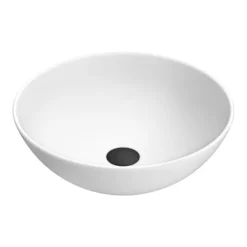 Arezzo 400mm Matt White Round Counter Top Basin -Shower Essence azw6015 d3