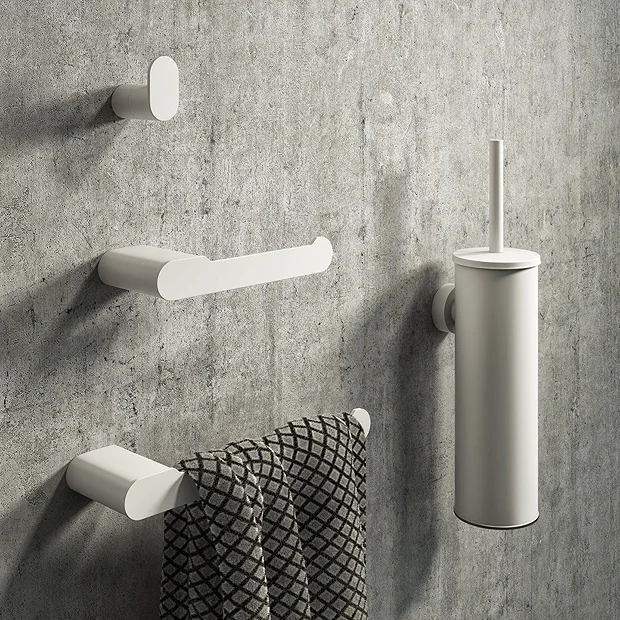 Arezzo Matt White 4-Piece Bathroom Accessory Pack 4 Arezzo Matt White 4-Piece Bathroom Accessory Pack - Image 2