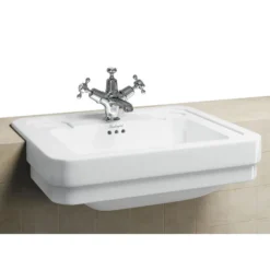 Burlington Classic Semi Recessed 58cm Basin -Shower Essence b12d2