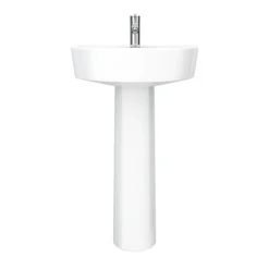 Bianco Round Basin 1TH With Full Pedestal -Shower Essence b420bp d3