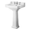 Bayswater Fitzroy Traditional 3TH Basin & Full Pedestal 1 Bayswater Fitzroy Traditional 3TH Basin & Full Pedestal -Shower Essence bayc006 l