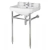 Bayswater Fitzroy 560mm 3TH Basin & Chrome Wash Stand