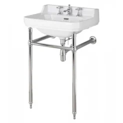 Bayswater Fitzroy 560mm 3TH Basin & Chrome Wash Stand
