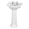 Bayswater Porchester Traditional 2TH Basin & Full Pedestal -Shower Essence bayc105 l