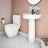 Bianco Round Basin 1TH With Full Pedestal -Shower Essence bbp d4