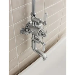 Crosswater - Belgravia Thermostatic Shower Valve With Fixed Head & Bath Spout -Shower Essence bel bsm d3