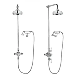 Crosswater - Belgravia Thermostatic Shower Valve With Fixed Head, Handset & Wall Cradle -Shower Essence bel cradle d1