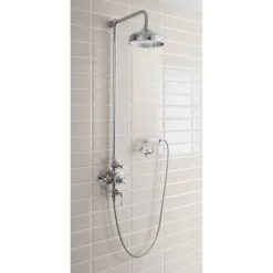 Crosswater - Belgravia Thermostatic Shower Valve With Fixed Head, Handset & Wall Cradle -Shower Essence bel cradle d3