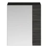 Brooklyn 600mm Bathroom Mirror & Fascia Cabinet - Black -Shower Essence bk618 d3