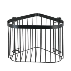 Black Corner Wire Shower Basket -Shower Essence blkcrn d1
