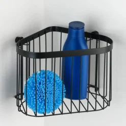Black Corner Wire Shower Basket
