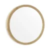 EcoDelux 600mm Bamboo Frame Round Mirror -Shower Essence bmb60mir l