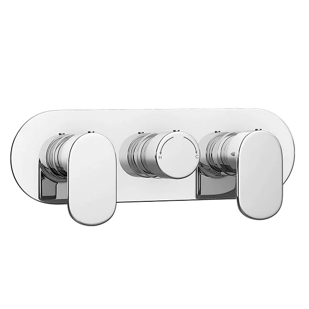 Bosa Modern Triple Concealed Thermostatic Shower Valve 5 Bosa Modern Triple Concealed Thermostatic Shower Valve - Image 3
