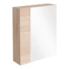 Brooklyn 600mm Natural Oak Bathroom Mirror & Fascia Cabinet -Shower Essence brooklyn600mmnaturaloakbathroommirror l