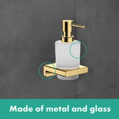 Hansgrohe AddStoris Polished Gold Optic Soap Dispenser 8 Hansgrohe AddStoris Polished Gold Optic Soap Dispenser -Shower Essence brushedbrass lifestlye l