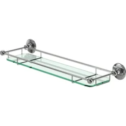 Burlington - Glass Shelf With Chrome Guard Rail