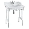 Burlington Classic 65cm Basin With White Aluminium Wash Stand -Shower Essence burlingtonclassic65cmbasinwithwhitealuminiumwashstandl