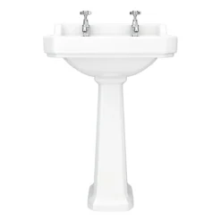 Nuie Carlton 1 Tap Hole Traditional Basin + Pedestal -Shower Essence carl1thbas d1