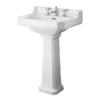 Old London Richmond 600mm Traditional 3TH Basin & Full Pedestal 1 Old London Richmond 600mm Traditional 3TH Basin & Full Pedestal -Shower Essence ccr024 l