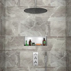 Cruze Shower Package (inc. 400mm Ceiling Mounted Head + Wall Mounted Handset) -Shower Essence ccsp01 d5