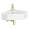 Chatsworth Traditional Corner Cloakroom Basin 1TH - Gloss White -Shower Essence cht712gwnd1