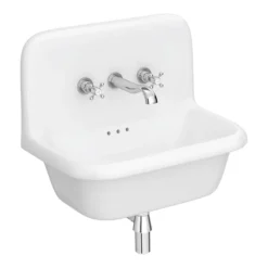 Chatsworth 600mm Roll Top Wall Hung Basin With Upstand Gloss White 7 Chatsworth 600mm Roll Top Wall Hung Basin With Upstand Gloss White -Shower Essence chtbn01w l2