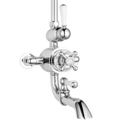 Chatsworth 1928 Traditional Thermostatic Shower With Rigid Riser & Bath Tap -Shower Essence chtbt15rr d2