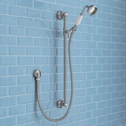 Chatsworth 1928 Traditional Push-Button Shower Pack With Slide Rail Kit + Ceiling Mounted Head -Shower Essence chtpbpk3 d1