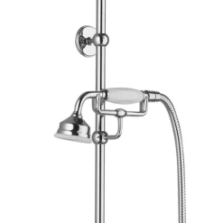 Chatsworth 1928 Traditional Exposed Valve Inc. Deluxe Arching Riser Kit, Diverter, 8" Rose + Handset -Shower Essence chtspk1 d2