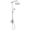 Chatsworth 1928 Traditional Triple Exposed Shower Valve Inc. Luxury Riser Kit, Diverter, 8" Rose + Handset -Shower Essence chtspk2 d1
