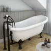 Chatsworth Standpipes For Freestanding Bath Taps Matt Black -Shower Essence chtsspmb d1