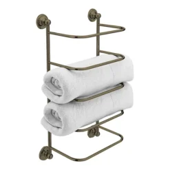 Chatsworth Antique Brass Traditional Towel Stacker