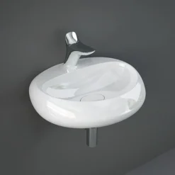 RAK Cloud 55cm 1TH Wall Hung Basin - Gloss White