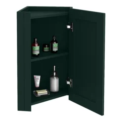 Chatsworth Corner Mirror Cabinet Green -Shower Essence cnrmcabgrn d1